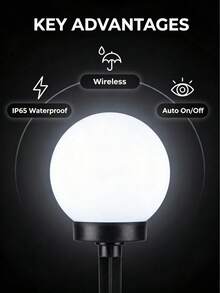 3/6 Pack Waterproof Solar LED Ball Pathway Lights Auto On/Off Outdoor Garden Landscape Lights For Lawn Walkway Yard Patio Holiday Decor - Solar Ground-mounted Lights - View 6