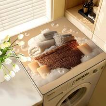 1 buah, Dekorasi Rumah, Keset Anti Debu Mesin Cuci Bermotif Tema Laundry, Alas Karet Lembut, Aksesoris Ruang Cuci, Keset Pelindung Atas Mesin Cuci, Menyerap Air Cepat Kering, Keset Penutup Anti Debu Kulkas, Keset Penyerap Air Meja Mesin Kopi, Keset Drainase Tanah Diatom, Penutup Anti Debu Mesin Cuci dan Pengering Peralatan Dapur dan Ruang Cuci Modern, Dekorasi Rumah, Dekorasi Ruang Makan Dapur - MultiWarna - View 8