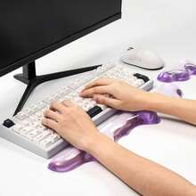 Gel Keyboard And Mouse Wrist Rest Set - Keyboard Wrist Pad And Mouse Support Pad For Office And Gaming, Ergonomic Comfortable Pain Relief For Computer Laptop, Multiple Colors Available - View 8