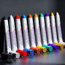 Solid Paint Marker, Oil-Based Ink, High Temperature Resistant, Waterproof Solid Paint Marker - Plata - Ver 3