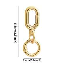 2pcs Double Opening Swivel Clasp Clips Metal Spring Snap Hooks Key Chain Clips For Lanyard Making DIY Crafts Jewelry Bags Purses Accessories - Multicolor - View 4