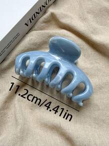2件/1件 女款 11.1cm/4.37in 藍色龍骨造型 茶色橢圓大號精緻加厚髮夾 輕量塑料髮夾 時尚百搭 高端優雅 極簡風格 純色髮夾 浴室髮飾 適合日常外出休閒派對通勤海灘度假 紮馬尾盤髮洗臉沐浴化妝搭配衣著使用 頭飾配件髮夾 - 彩色 - 查看 3