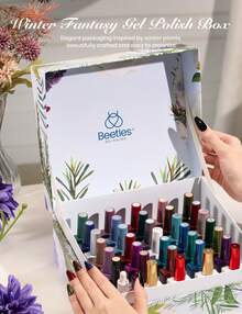 Beetles 30 Colors 10ml Each HEMA Free Winter Fantasy Gel Polish Kit With Top And Base Coat, Swatch Card Soak Off UV LED Manicure - 30 Colors 10ML HEMA-free Winter Fantasy - View 2