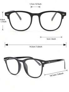 1/3 Pairs Women's Solid Color Minimalist Round Glasses, Made Of TR Material, Lightweight And Portable, Y2K Style Design, Suitable For Daily Commute, School, Gaming, Party And Other Occasions, Fashionable And Practical - Transparent - View 7