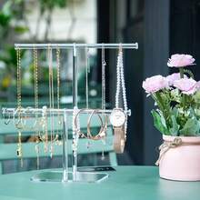 1 pieza Soporte de exhibición de joyería para pulseras, collares y diademas, con un estante colgante creativo para mostrar accesorios de alta gama. Este estante de almacenamiento multiposición es perfecto para la decoración del dormitorio y es un regalo elegante para mujeres jóvenes - Multicolor - Ver 2