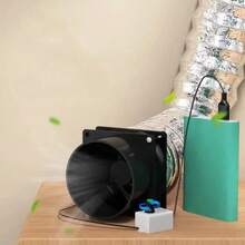 Small And Simple USB Exhaust Fan, Installation-Free Kitchen Ventilation Extractor, Adjustable Speed Ducts For Home Use, Exhaust Fans - With 1m Tube - View 3