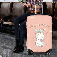 Miniso 可愛 Hello Kitty & Friends 印花行李箱套，彈性可水洗行李箱保護套，日系防刮防塵旅行保護套 - 顏色 - 查看 3