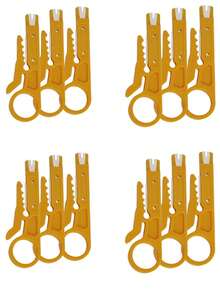 12pcs Wire Stripper, Wire Stripping Knife, Network Cable Crimping Tool, Multi-Functional Small Yellow Knife - A - View 10