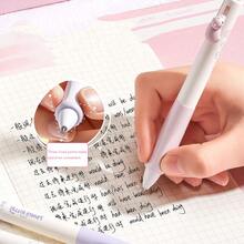 4PCS Cat Theme Retractable Ballpoint Pens;0.5mm Black Quick-Drying Pens, Fashionable Minimalist Neutral Pens, Smooth Writing;Suitable For Diary Writing And Drawing;Best Choice For Writing And Office Use, Suitable For Students, School, Notes, Office Use;Classroom Rewards, Holiday Gifts, School Supplies/Office Supplies - Multicolor - View 8