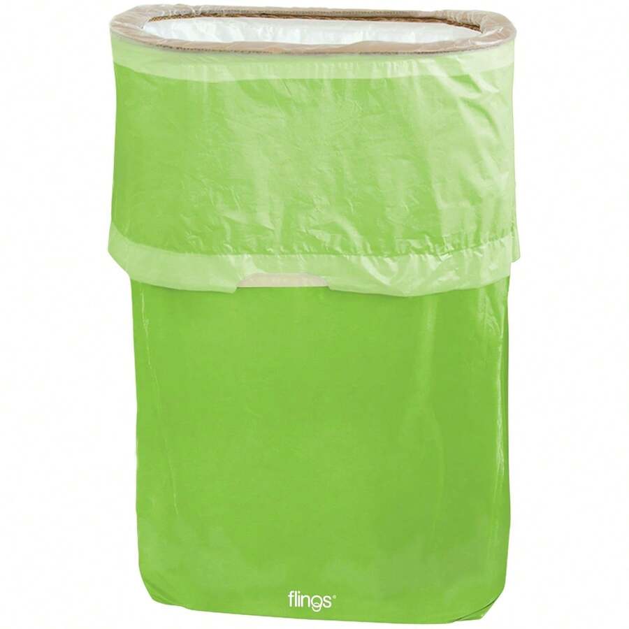 Party City Amscan Flings Kiwi Trash &Amp; Recycling Bins - 13-Gallon (1 Pc) - Perfect For Parties, Events &Amp; Home - Convenient Solution - White - View 1