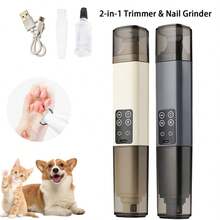 Rechargeable 2-In-1 Pet Grooming Kit With 19mm Blade, Low Noise 60dB, Suitable For Cats And Dogs - Hair Trimming And Nail Polishing Grooming Set - View 2