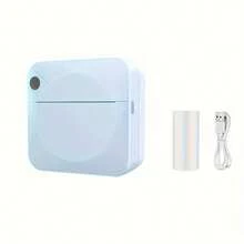 Wireless Mini Sticker Pocket Printer, Portable Thermal Label Maker, 203Dpi Sticker Machine, Supports Mobile Wireless Printing, Suitable For Notes, Diaries, Work, Receipts, Labels, Perfect Gift Set, Compact Design - Blue - View 12
