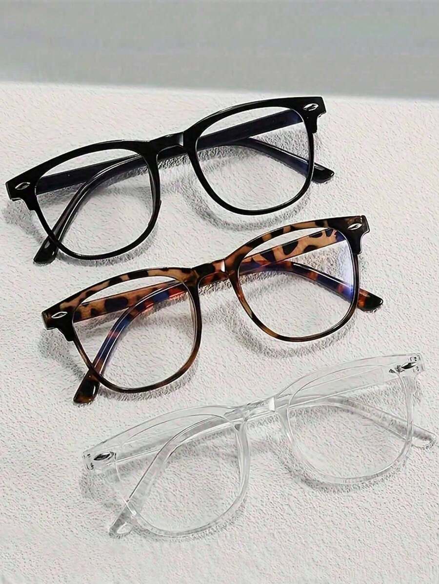 1/2/3 Pasang Kacamata Bulat Minimalis Warna Polos Wanita, Terbuat dari Bahan TR, Ringan dan Portabel, Desain Gaya Y2K, Cocok untuk Perjalanan Sehari-hari, Sekolah, Bermain Game, Pesta, dan Acara Lainnya, Modis dan Praktis