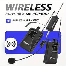 LMBGM Professional Wireless Head-Mounted Beltpacks Microphone System USB Rechargeable For Performance Stage Conference - View 1