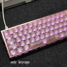 [粉色碳纖維正雕刻鍵帽]132 顆，PC 材質，Cherry 高度，碳纖維鍵帽，粉色鍵帽，高價值個性化鍵帽，支持 DIY，適用於 61/64/68/75/84/87/98/104/108 顆機械鍵盤，觸感光滑，耐磨，不褪色，適合節日禮物和桌面裝飾，打造您獨一無二的鍵盤，定制鍵帽，鍵帽，鍵帽套裝，機械鍵盤鍵帽，PBT 鍵帽，遊戲鍵帽，鍵盤配件 - 查看 2