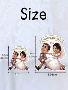 1/3/6/12PCS Customized Portrait Photo Stickers,Personalized Portrait Stickers,Customized Text Stickers,Her Exclusive Stickers,Suitable For Birthday,Wedding,Housewarming,Family Use,Personal Items,Fashionable And Unique,Ideal For Gifting To Friends - Multicolor - View 8