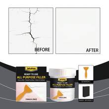 Kit de pâte de réparation murale 150g avec grattoir & éponge - Enduit de rebouchage polyvalent pour intérieur & extérieur - pâte de réparation murale - Voir 12