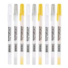 白色/金色/銀色凝膠筆套組，0.8mm細尖素描筆，適用於黑紙、繪畫、設計、插畫，白色凝膠筆，美術用品，開學季 - 白色 - 查看 24