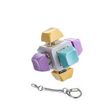 Multi-Style Macaron Multi-Key Mechanical Keyboard Stress Relief Toy Keychain Set, Multi-Color Crisp Key Press Sensory Fidget Toy, Transparent Mini Keyboard Switch Stress Relief Bag, Portable Anxiety Relief Accessory For Teens / Adults / Gamers / Students, Suitable For Back To School, Office, Travel, Birthday & Christmas Holiday Gifts - Multicolor - View 14