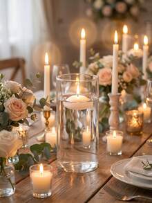 3pcs Glass Candle Holders, Home Decor, Room Decor, Party And Holiday Decoration Ornaments, Suitable For Home Decor, Office Decor, Wedding Decor, Living Room Accessories, Can Be Used As Valentine's Day Gift, Holiday Gift, Birthday Graduation Gift - Affordable Luxury Fashion Style - View 8