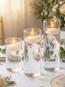 3pcs Glass Candle Holders, Home Decor, Room Decor, Party And Holiday Decoration Ornaments, Suitable For Home Decor, Office Decor, Wedding Decor, Living Room Accessories, Can Be Used As Valentine's Day Gift, Holiday Gift, Birthday Graduation Gift - Affordable Luxury Fashion Style - View 7