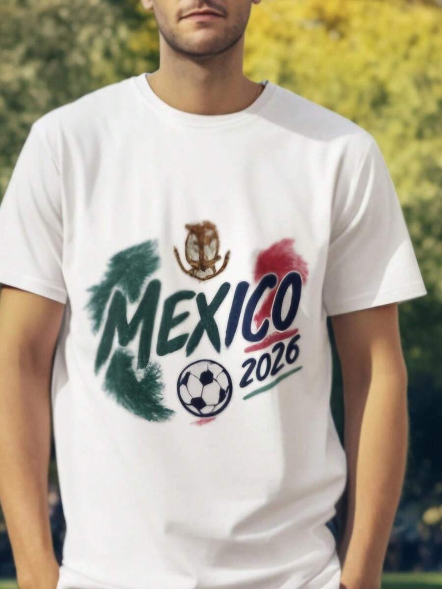 Mexico 2026 Shirt, Mexico 2026 Graphic Tee, Fan Apparel, Mexico Streetwear Shirt, Sporty Soccer Tee - Negro - Ver 1