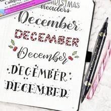 3pcs/Set Dual-Tip Calligraphy Pens, 4 Different Tip Sizes (Extra Fine/Fine/Medium/Bold), Black Ink Marker Pens, Suitable For Calligraphy, Hand Lettering, Drawing, Bullet Journaling, Signing And Artistic Writing - Dual-tip - View 6