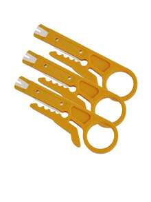 12pcs Wire Stripper, Wire Stripping Knife, Network Cable Crimping Tool, Multi-Functional Small Yellow Knife - A - View 5
