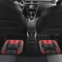 2D Flat 4 Y-Shaped Design Car Floor Mat Set-Universal Fit, Washable Polyester Fiber-Suitable For Sedans And Suvs-Universal Fit For Basic Models, All-Season Protection And Comfort - Floor Mats - View 3
