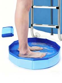 A Portable, Foldable Foot Bath, A PVC Foldable Foot Basin For Pool Entrances, Must Be Equipped With Non-Slip, Thickened Pool Cleaning Accessories, A Multi-Functional Foldable Foot Bath For Indoor And Above-Ground Swimming Pools, Beaches, And Backyards, Easy To Store And Clean. - Multiple Colors - View 5