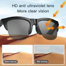 Lightweight Smart ABS Bluetooth 5.0 Glasses With Touch Control, HIFI Sound For Calls And Music, UV-Protective Lenses, Rechargeable With Long Battery Life, A High-Tech Essential For Daily Outdoor Trips. - View 5