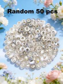 50/Pcs Multi-Color Large Hole DIY Bracelet Beads - Multicolor - View 20