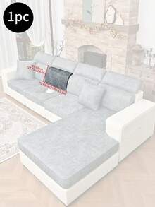 1 Peça Capa de Almofada de Sofá de PU Fosco, Resistente a Manchas e à Prova de Derramamento! Design Minimalista Clássico, Capa de Almofada de Alta Elasticidade, Fácil de Limpar Sem Remoção, Essencial para Famílias com Animais de Estimação e Crianças, Adequado para Sofás de Sala de Estar e Sala de Jantar, Cinza Claro, Café Escuro, - Multicolorido - Visão 11
