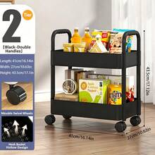 Xe đẩy lưu trữ 2/3/4 tầng chịu lực tháo rời được - Kệ lưu trữ đa năng, phù hợp cho nhà bếp, phòng tắm, văn phòng, phòng ngủ, kệ lưu trữ tiết kiệm không gian, sắp xếp đồ đạc trong nhà, cấu trúc bền bỉ. Kệ di động nhỏ gọn, vật dụng văn phòng, kệ sách - trắng - Xem 16