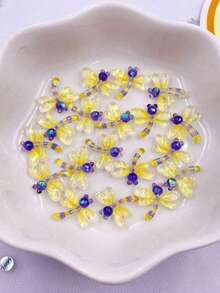 40pcs/100pcs Mixed Resin Colorful Mini Cute Shiny Crystal Dragonfly Flat Back Rhinestone Applique Decor DIY Wedding Art Scrapbook Jewelry Making Accessories Summer, School - Multicolor - View 8