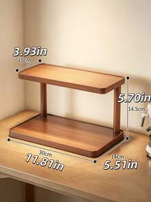 1 PC 2-Tier/3-Tier Desktop Makeup Organizer, Multi-Functional Storage Rack For Lipsticks, Cosmetics, Perfumes, Jewelry And Handicrafts - Suitable For Home, Bedroom, Kitchen Or Living Room Decor. Luxury Vanity, Perfume & Jewelry Storage Rack With Natural Texture, Fashionable Home Decor Item, Ideal Gift For Valentine's Day And Christmas, Suitable For Bedroom, Bathroom And Entryway - Multicolor - View 15