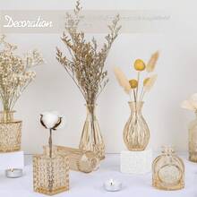 Glass Bud Vase Set Of 24, Small Amber Flower Vases For Centerpieces In Bulk, Mini Vintage Vase For Wedding Decor, And Home Table Décor - 24pcs-amber - View 2