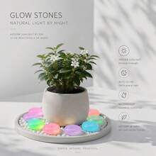 4000 piezas/Set Piedras que brillan en la oscuridad, piedras luminosas para jardín, acuario, decoración de senderos, adecuadas para jardín, césped, patio, hogar, exterior, jardín de hadas, decoración de Navidad/Día del Padre/Halloween - A - Ver 4