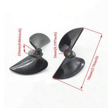 Rc Bait Boat Propeller D70mm 2 Blades Propellers Positive & Reverse Screw For 5mm Rc Boat Shaft - Multicolor - View 3