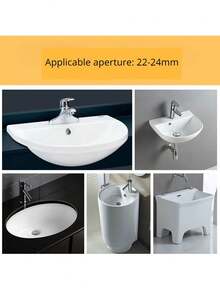 5pcs/Set Sink Overflow Drain Cover Set With Decorative Knob, Elegant Sink Drain Plug - Leak-Proof, Easy To Install Overflow Plug Accessories, Suitable For Bathroom And Kitchen Sinks, Modern Sink Fashion Design, Kitchen Sink Accessories - Multicolor - View 5
