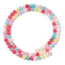 1 Strand Candy Colorful Beige Jade Round Beads (Approx. 30-90pcs) Green Jade Loose Beads For Handmade DIY Bracelet Necklace Jewelry Making - Candy Beads - View 12