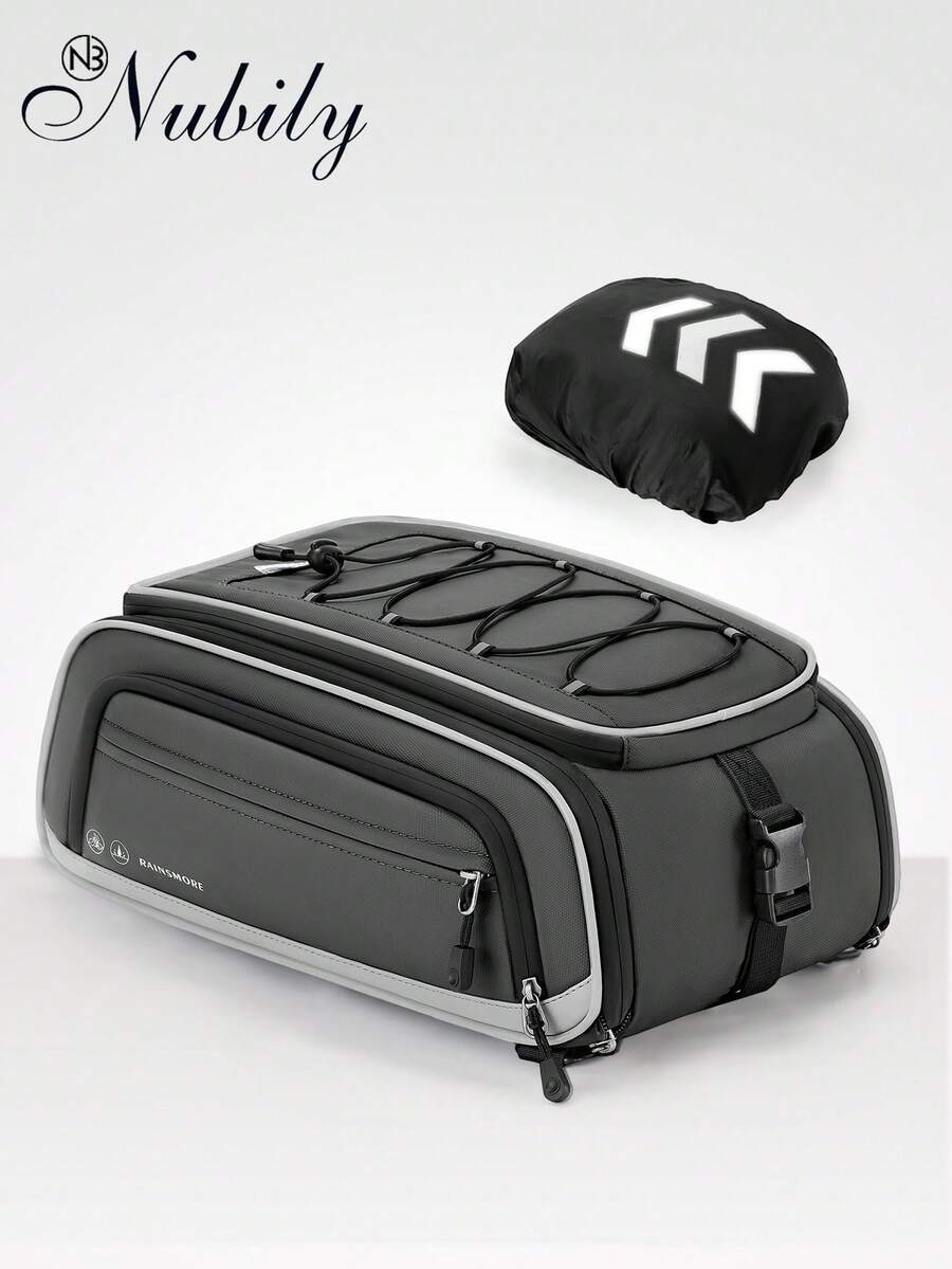 Bike Bags For Bicycle Rear Rack - 15L-23L Expandable Waterproof Bike Trunk Bag With Rain Cover, 4-In-1 Pannier Saddle Bag & Backpack For Ebike - Grey - View 1