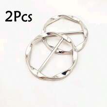 Set de 2/3/4/5/6/8 piezas de anillos clip para camisetas - Accesorios de moda para camisas, bufandas y sombreros, accesorios de prenda para ceñir la cintura - Accesorios de moda multifuncionales para ropa, bufanda, vestido elegante, hebillas en las esquinas - Multicolor - Ver 34