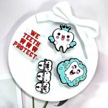 20件組牙齒保護鞋飾套裝，PVC鞋子裝飾，鞋子配件飾品，生日聖誕萬聖節派對創意禮物 - 彩色 - 查看 6