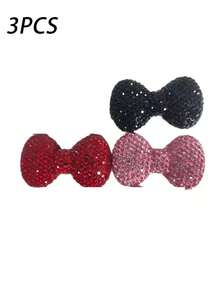 White Pink Rhinestone Phone Case Decoration Pendant, Luxury Bow Decoration, Cute Girl Handmade Hair Clip, Refrigerator Magnet Accessories, Shiny Storage Box, Makeup Mirror, DIY Crafts, Flatback Scrapbook Bow Pendant (Due To Shooting Angle And Image Magnification, There May Be Some Differences In Size Between The Actual Product And The Picture.) - Multicolor - View 16