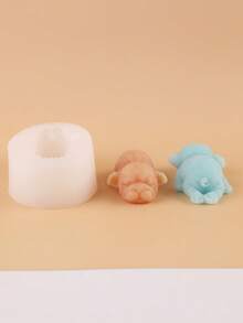 1pc Cute Puppy Shaped Candle Silicone Mold - A-White - View 2