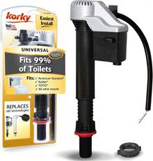 Korky QuietFILL Platinum Toilet Fill Valve - Universal Fits 99% Of Toilets - Easy Height Adjust For Fast Install, 528MP - ColorA - View 1