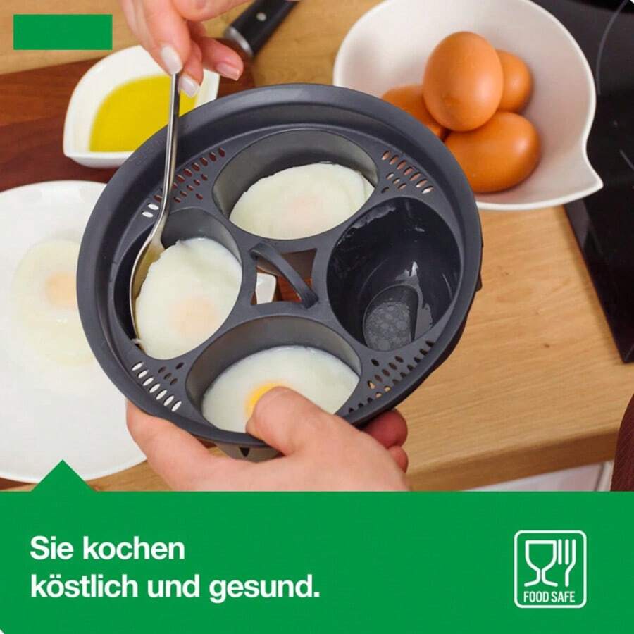 1pc 4-In-1 Egg Steamer Compatible With TM5 TM6, Egg Boiling Pot - Multicolor - View 1