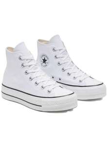 Converse Chuck Taylor All Star Lift Women's Platform Sneakers - Iconic High Top Canvas Shoes | 560846C - White - View 5