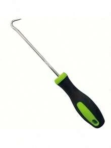 1pc Heavy Duty Metal U-Shaped Gardening Tool, Green And Black Handle, For Weeding, Crevice Cleaning And Seal Ring Removal - Multicolor - View 5
